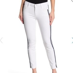 The Looker Stripe Ankle Skinny Jeans